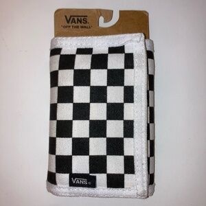 Vans Off The Wall Men's The Slipped Trifold Checkerboard Wallet - Black/White